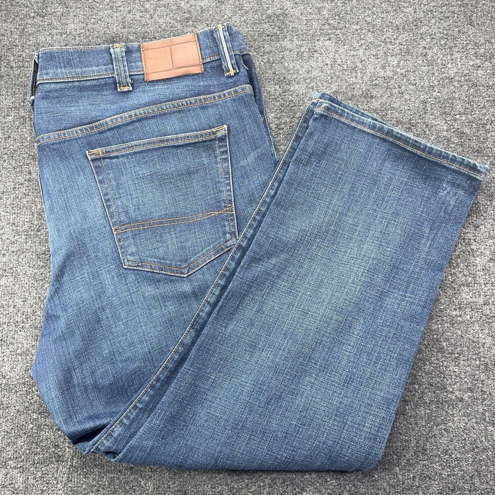Tommy‎ Hilfiger Blue Denim Straight Leg Jeans Men Medium Wash 46x30